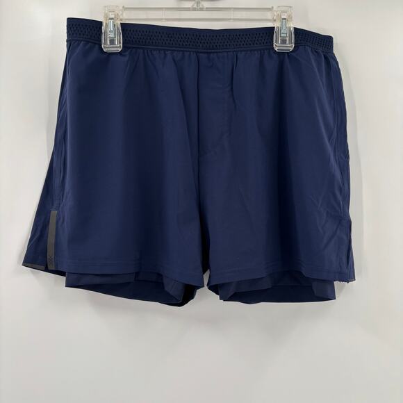 Rhone Mens XL Navy Blue Stretch Waist Drawstrings Athletic Swift Shorts NWT - Picture 5 of 6